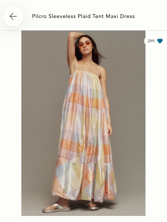 Anthropologie Dresses & Skirts - Anthropologie Pilcro Sleeveless Pastel Plaid Tent Flowy Maxi Dress Plus Size 1X